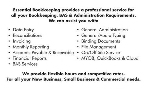 Essential Bookkeeping BAS & Administration Services - Melbourne Accountant 1